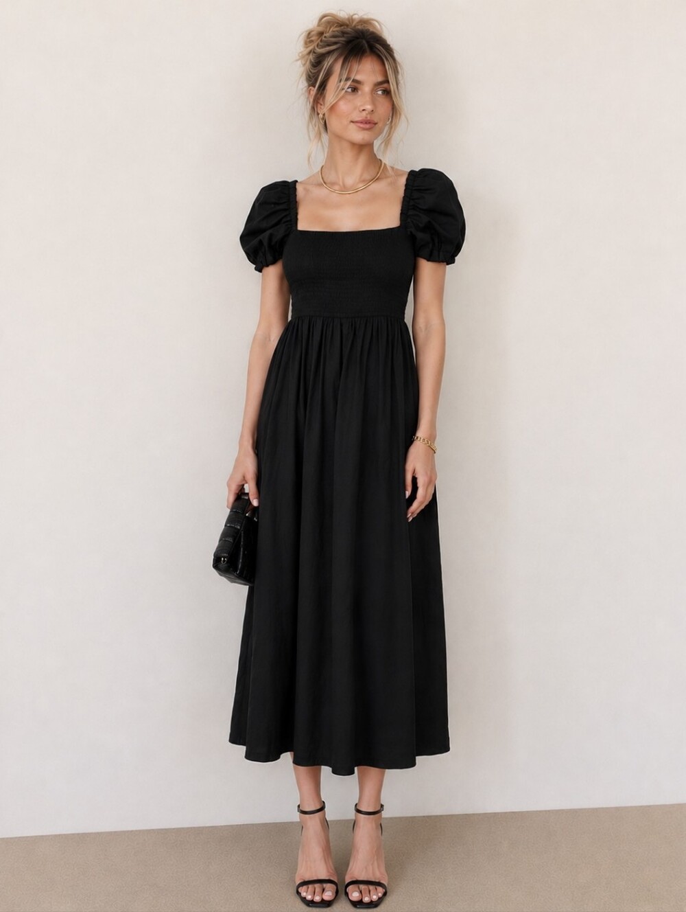 NWT Tuckernuck Onyx Black Baxter Dress Size Medium NEW